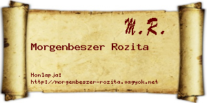 Morgenbeszer Rozita névjegykártya